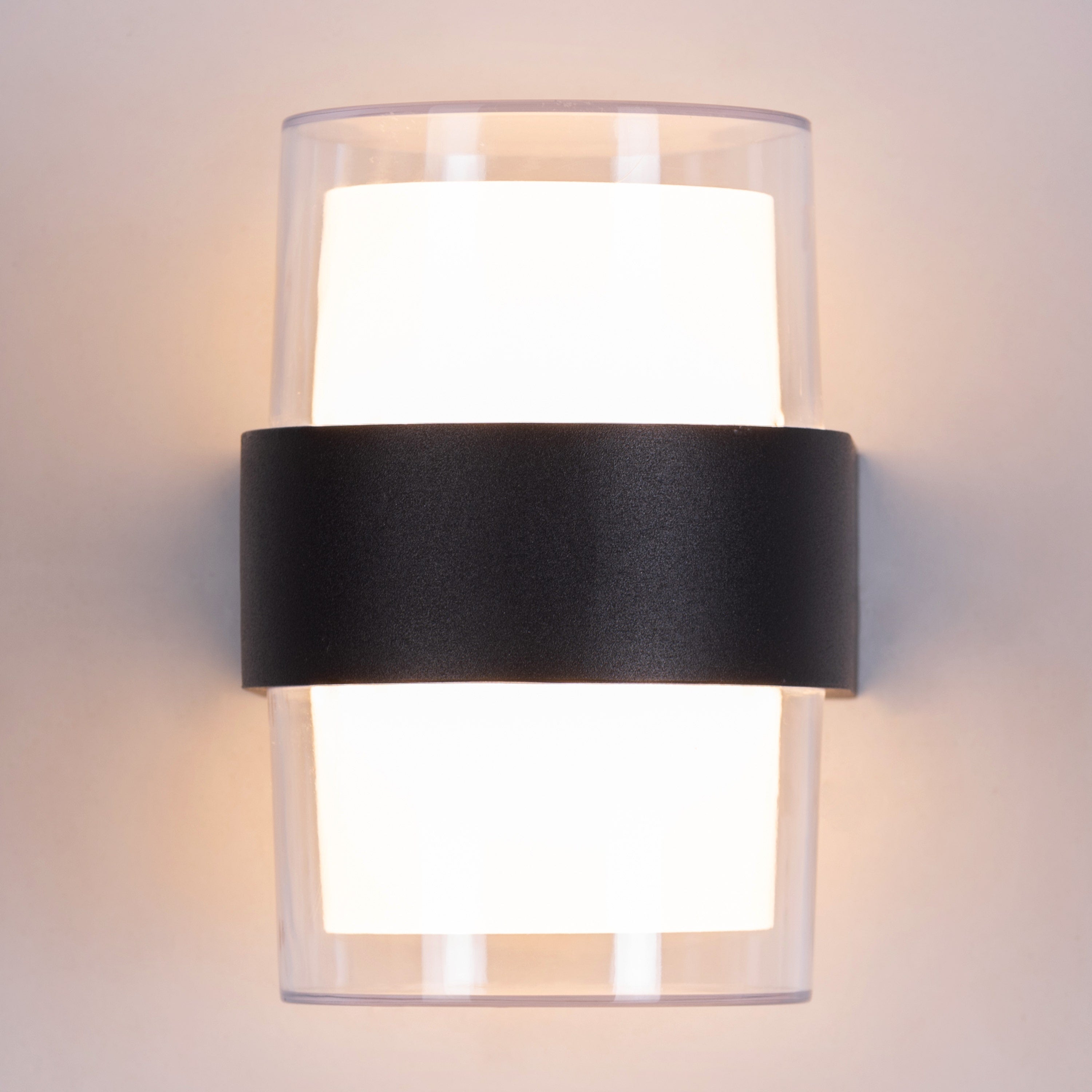 Devoted (Black, Built-In LED) Indoor/Outdoor Wall Light (IP65 Rated)