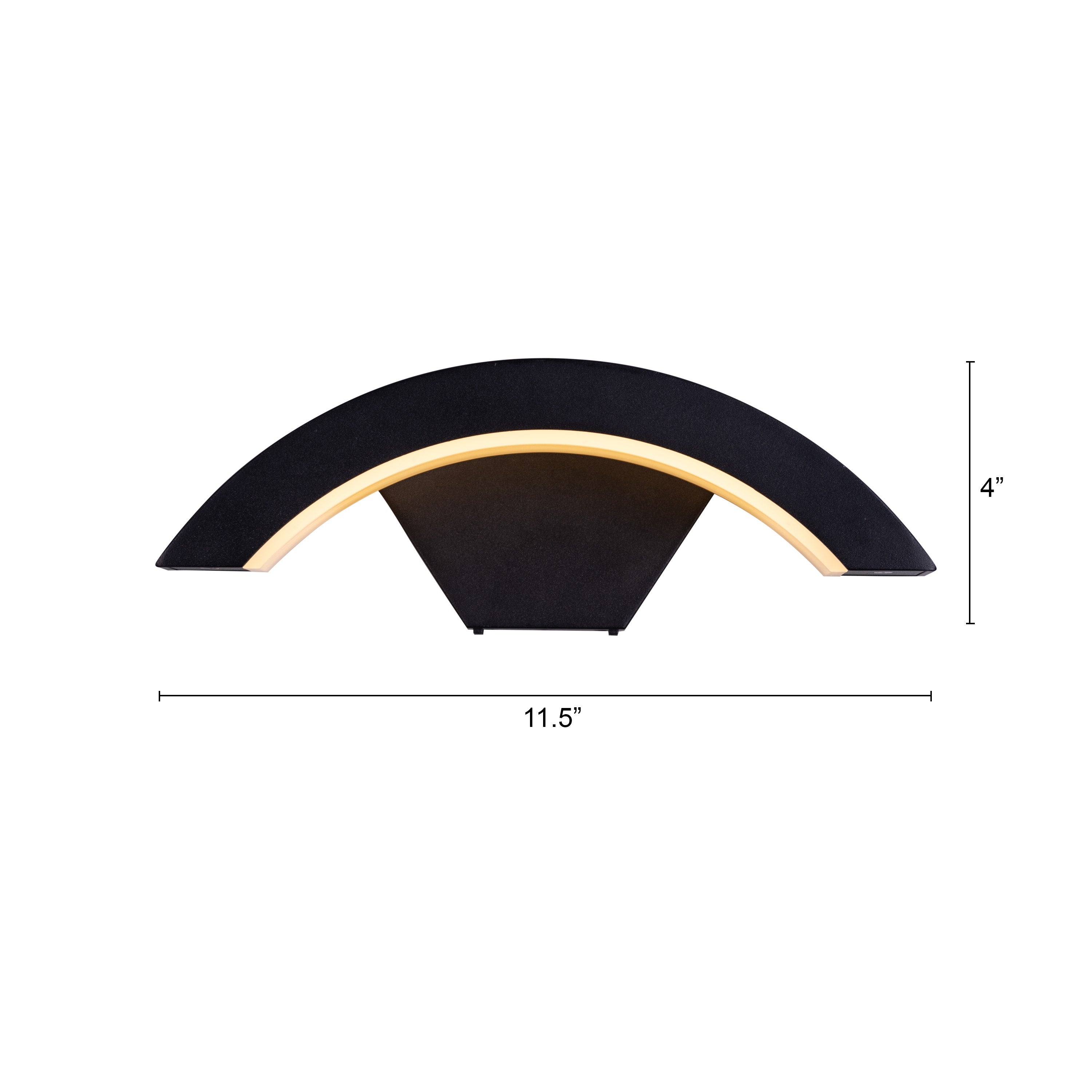 Oakridge (Black, Built-In LED) Outdoor/ Indoor Wall Light (IP65 Rated)