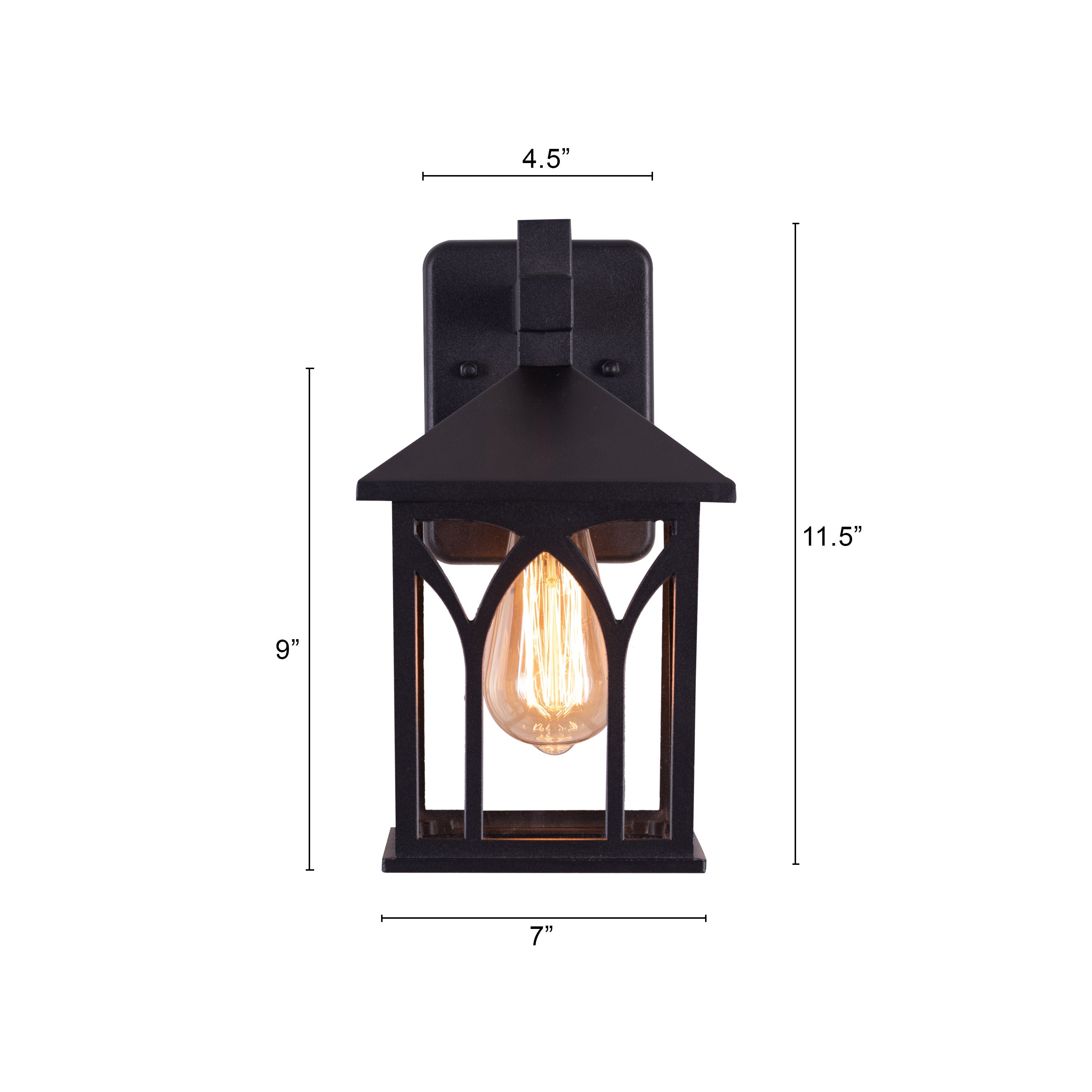 Dance More (Black) Outdoor / Indoor Wall Light