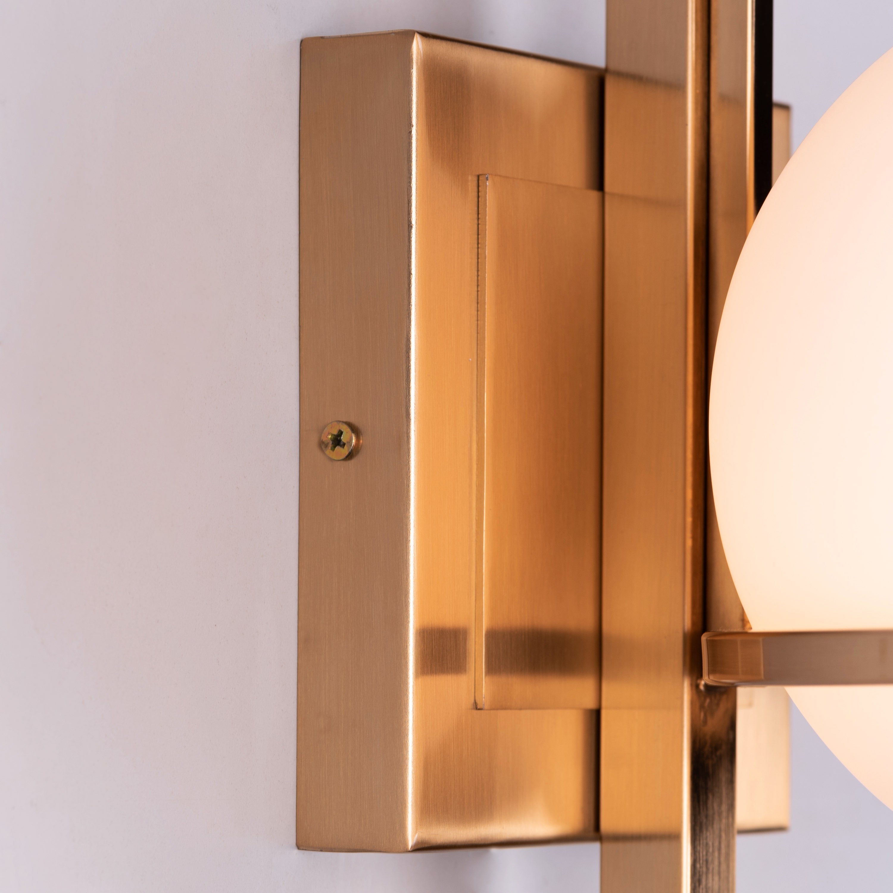 Game On (Gold, Milky White) Glass Wall Light