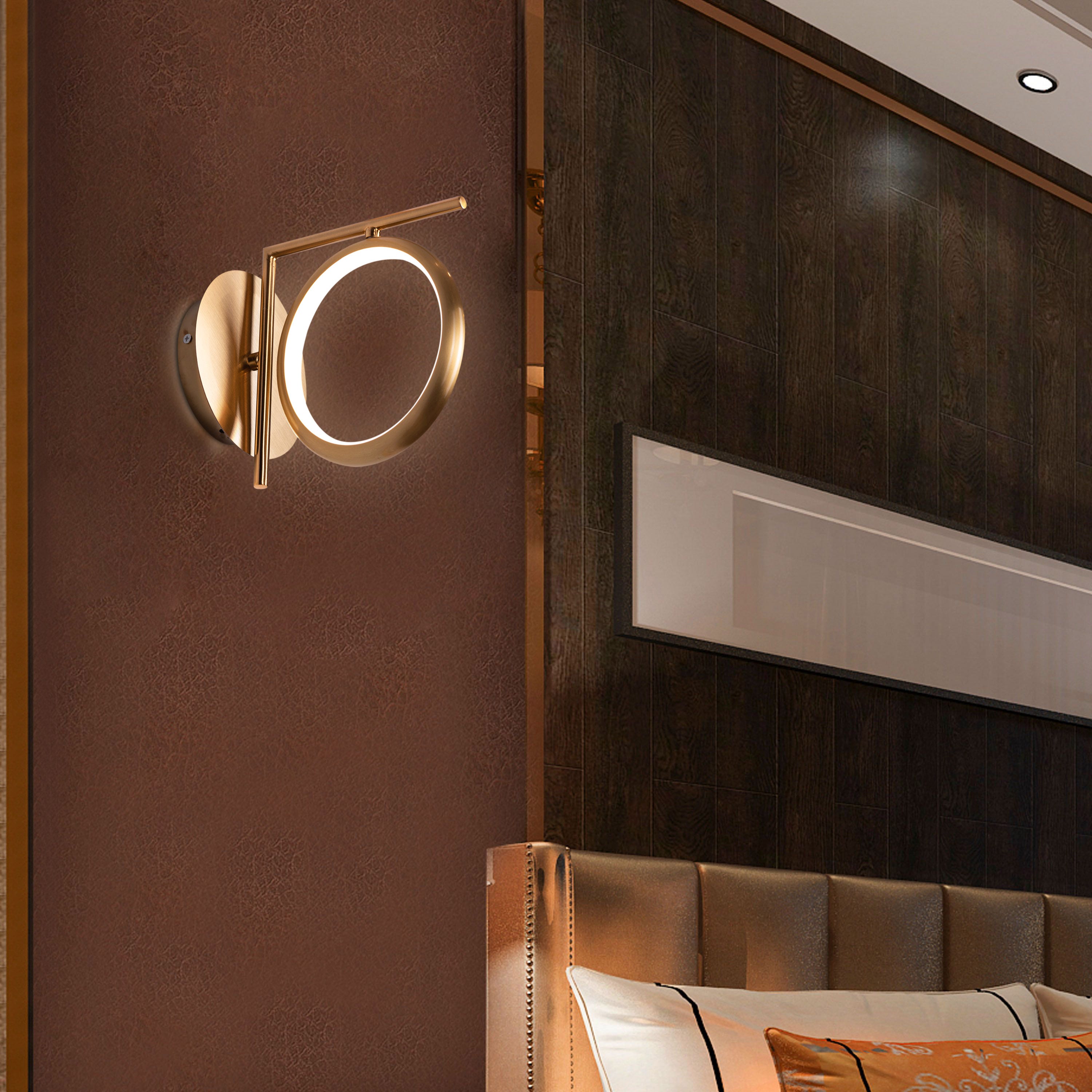 Taste Of Honey (Gold, Built-In LED) Wall Light