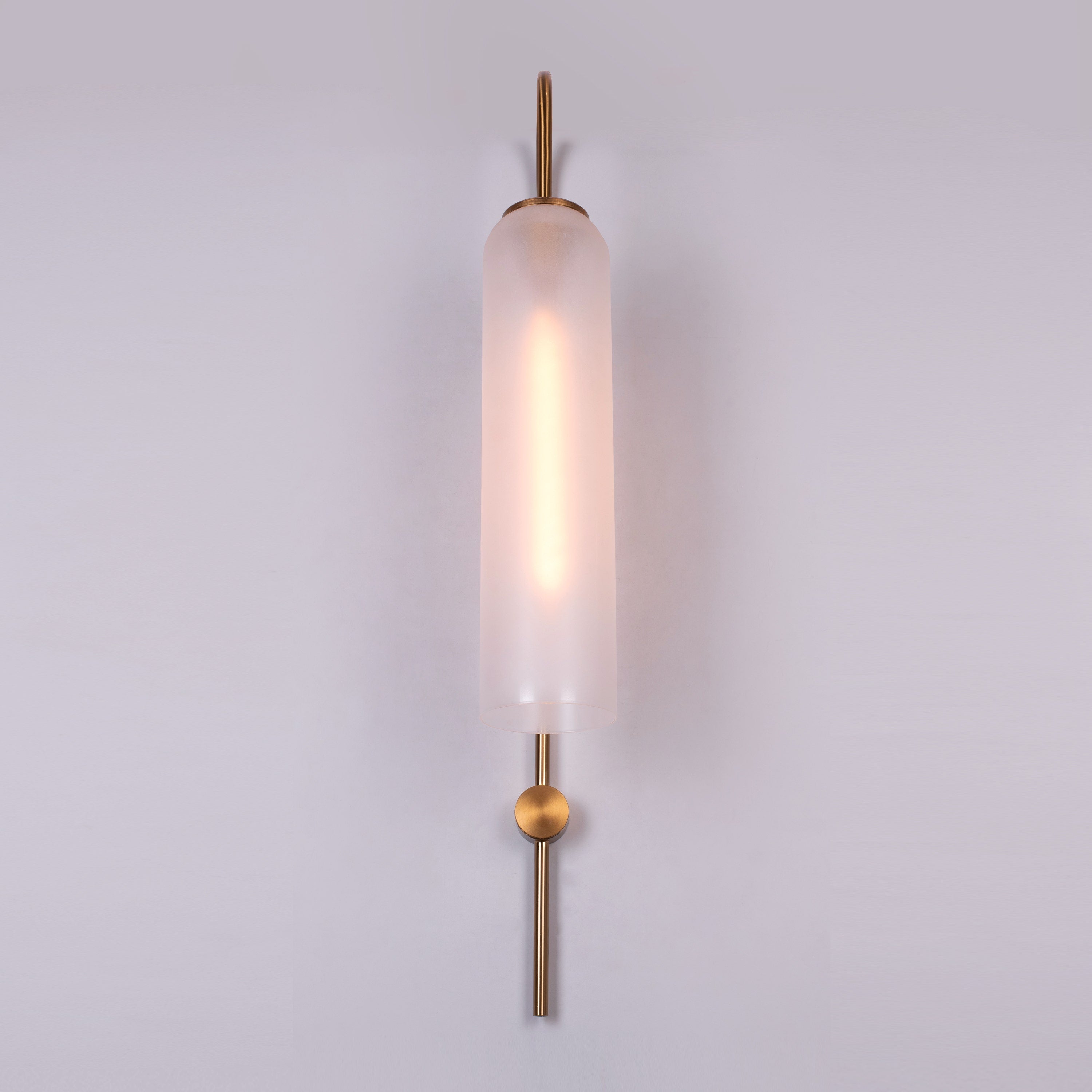 Wait For Me (Gold, Frosted) Glass Wall Light
