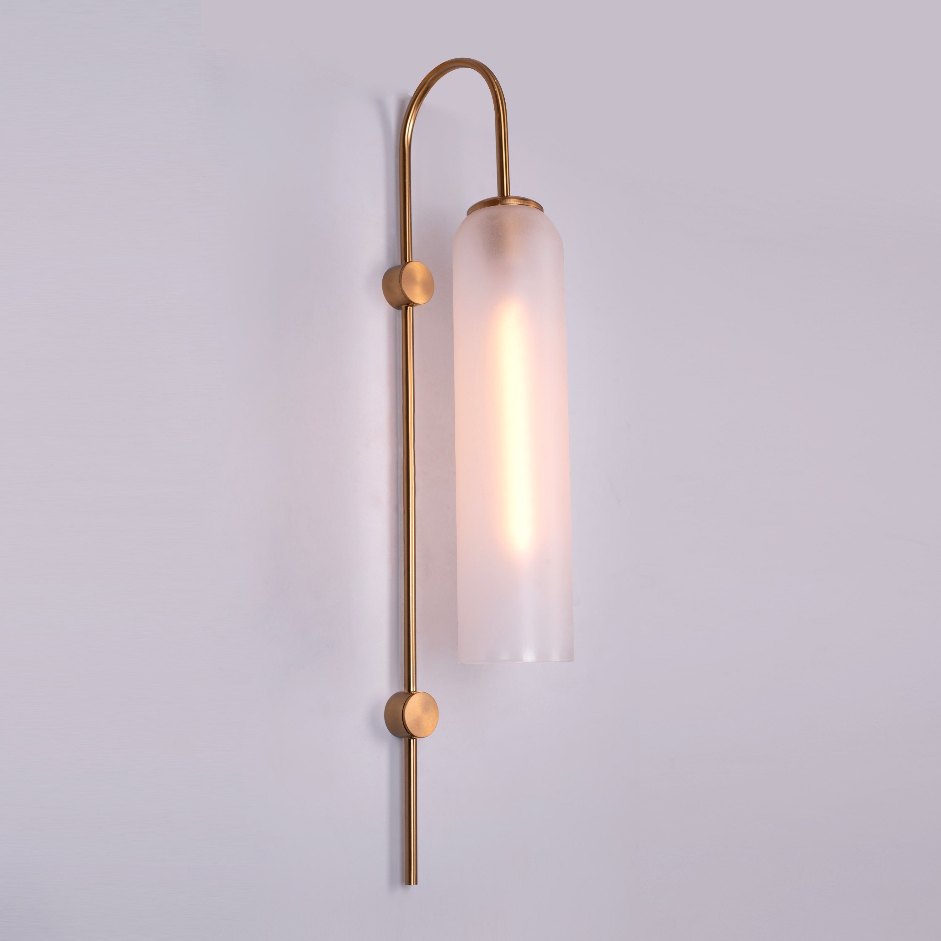 Wait For Me (Gold, Frosted) Glass Wall Light