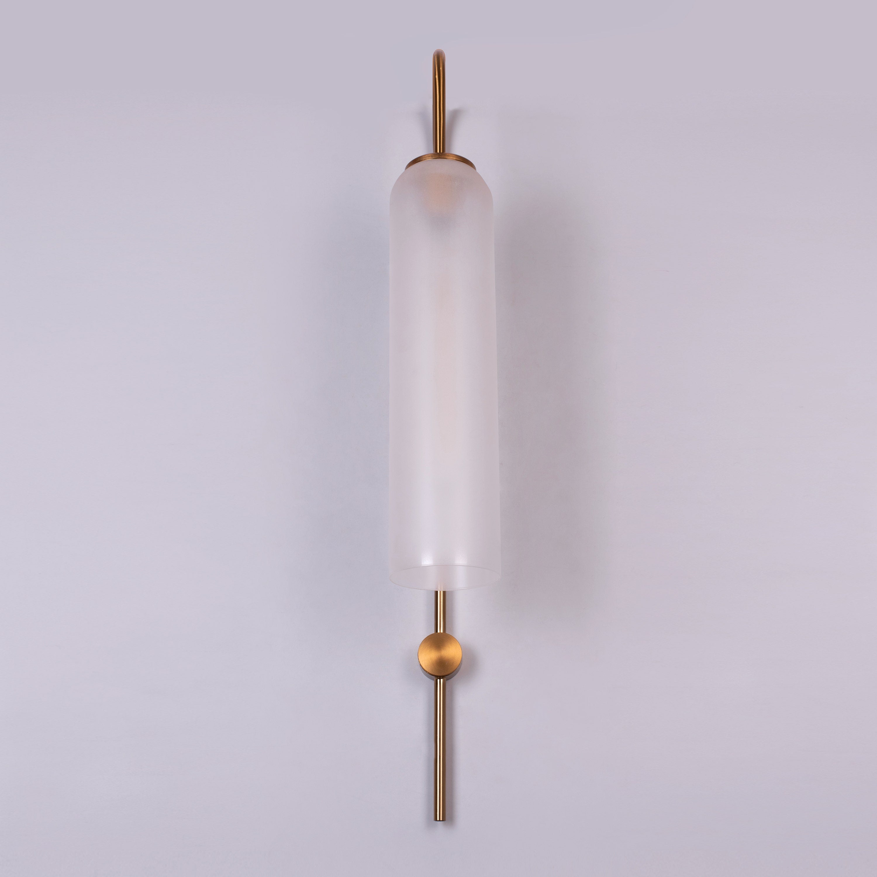 Wait For Me (Gold, Frosted) Glass Wall Light