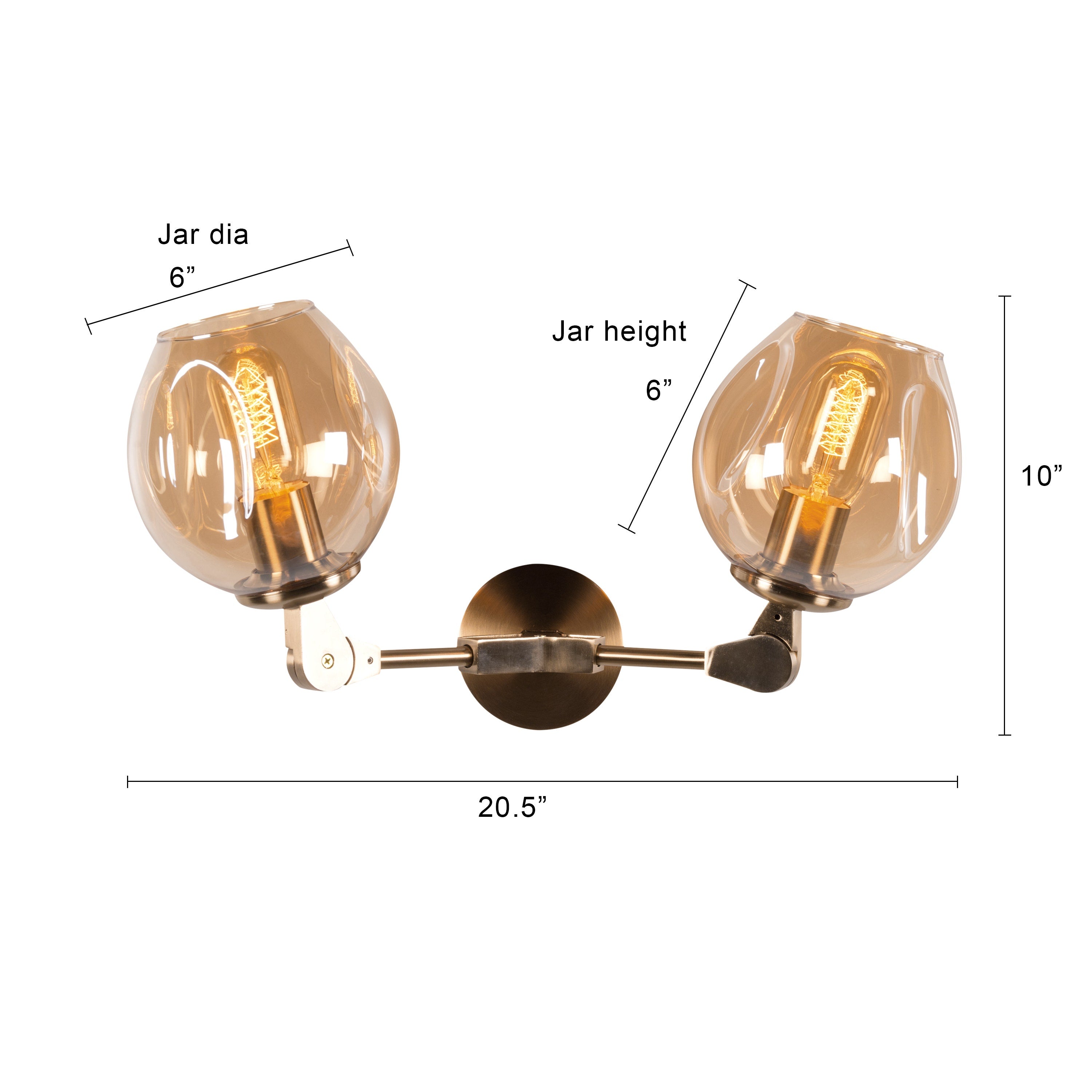 Games People Play (Gold, Amber) Glass Wall Light
