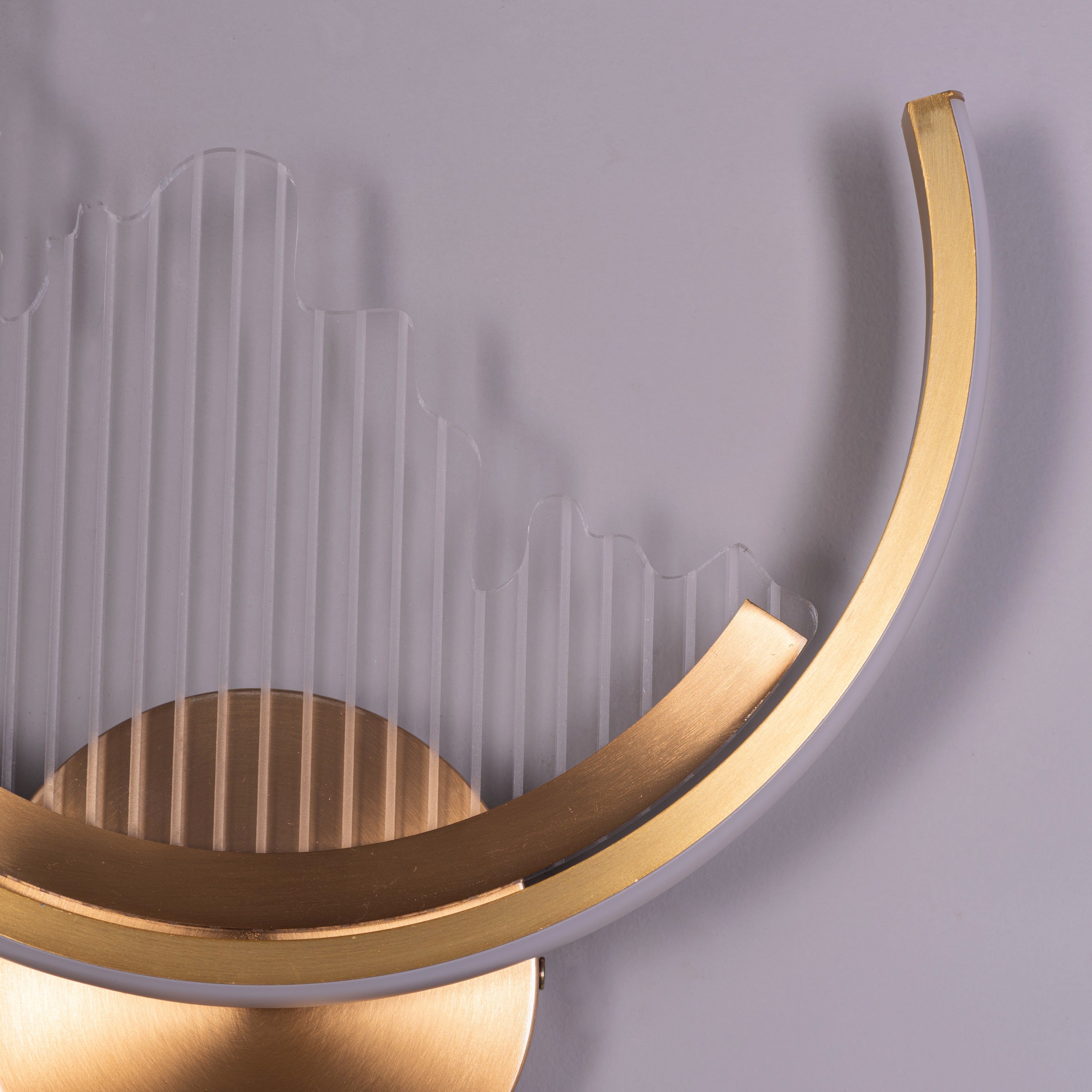 Sand Castle (Gold, Clear Shade, Built-In LED) Wall Light