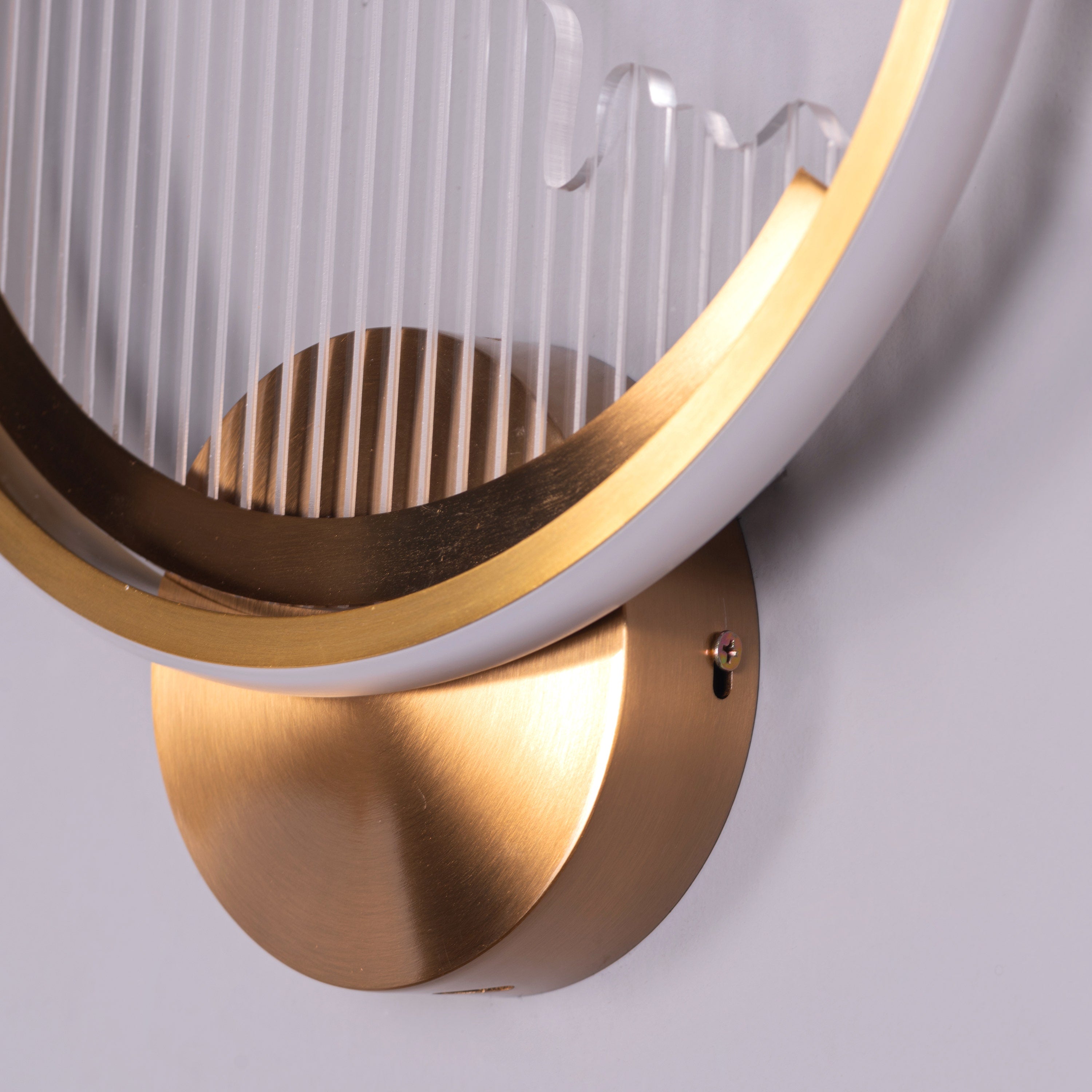 Sand Castle (Gold, Clear Shade, Built-In LED) Wall Light