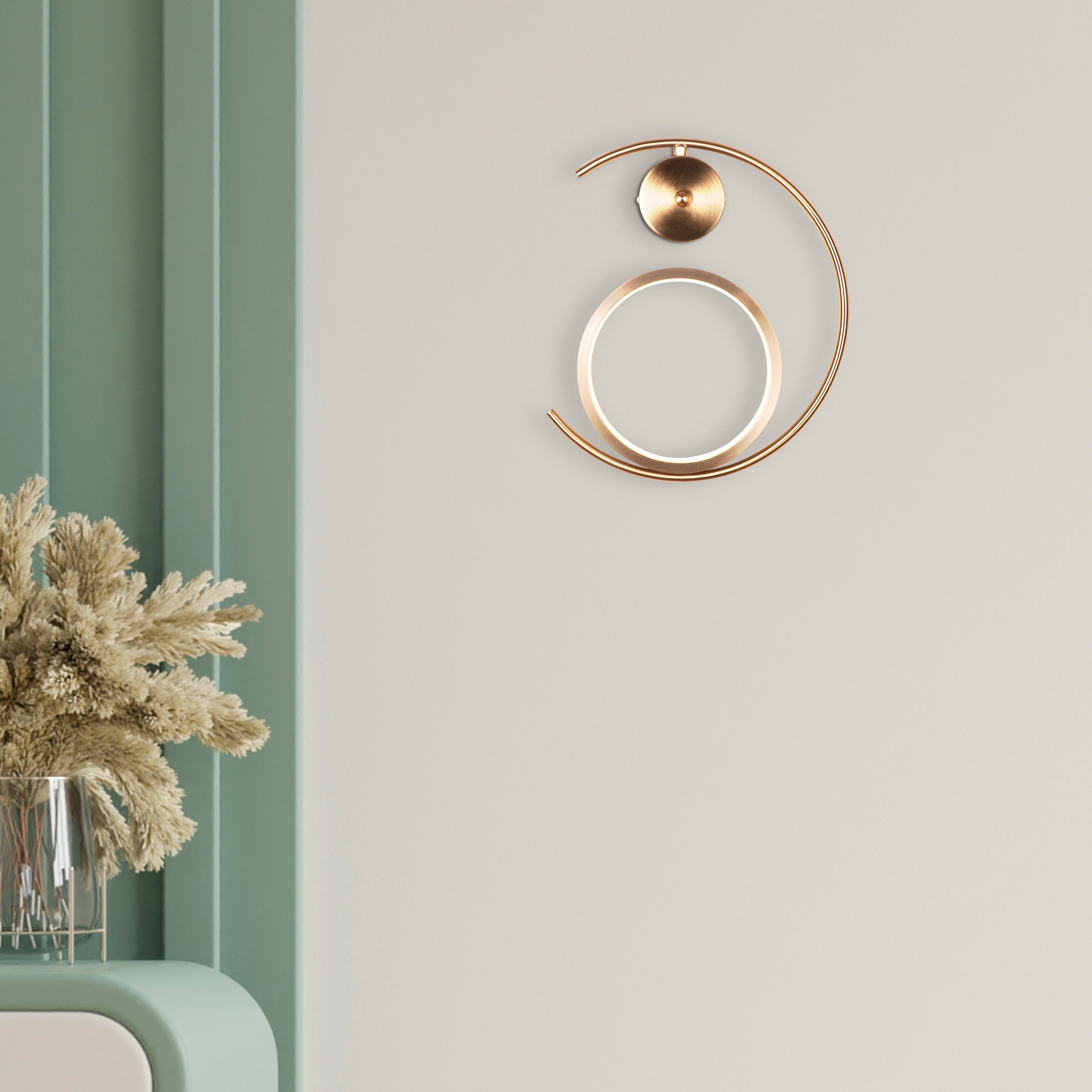 Playground (Gold, Built-In LED) Wall Light