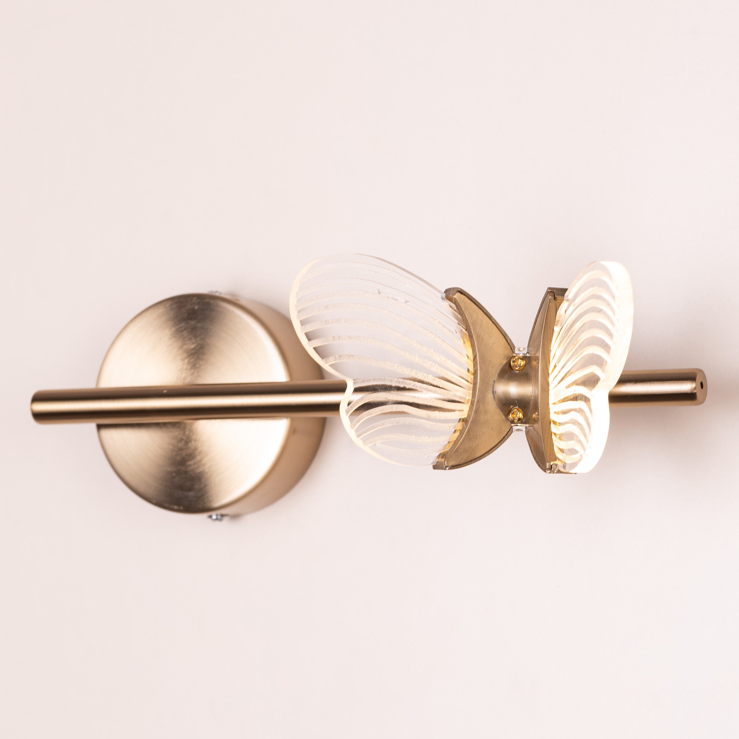 Butterfly Kisses (Gold, Built-In LED) Wall Light