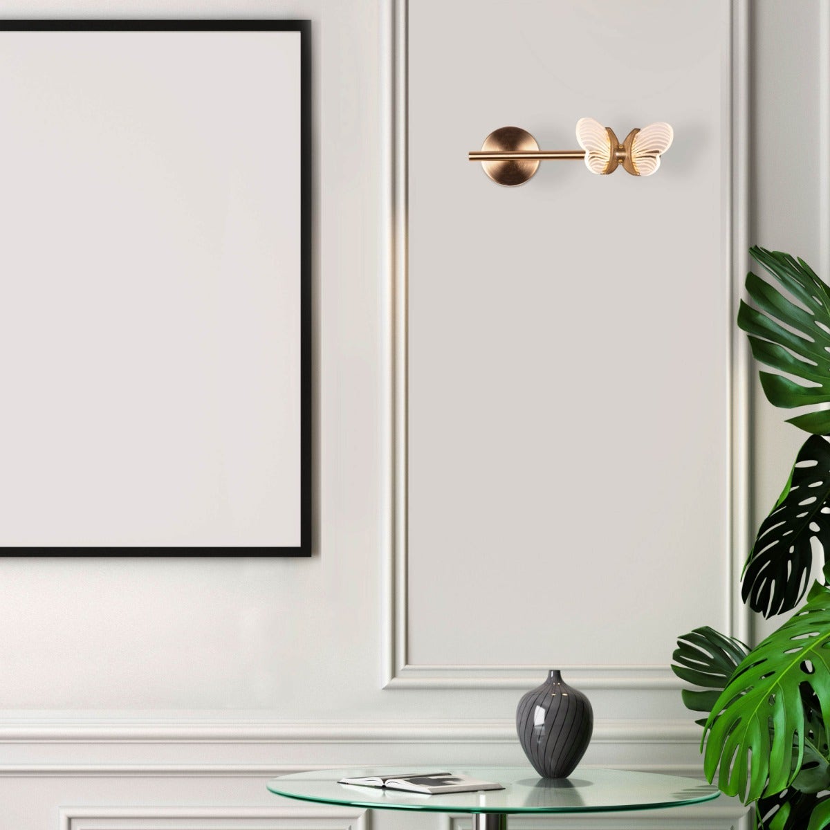 Butterfly Kisses (Gold, Built-In LED) Wall Light