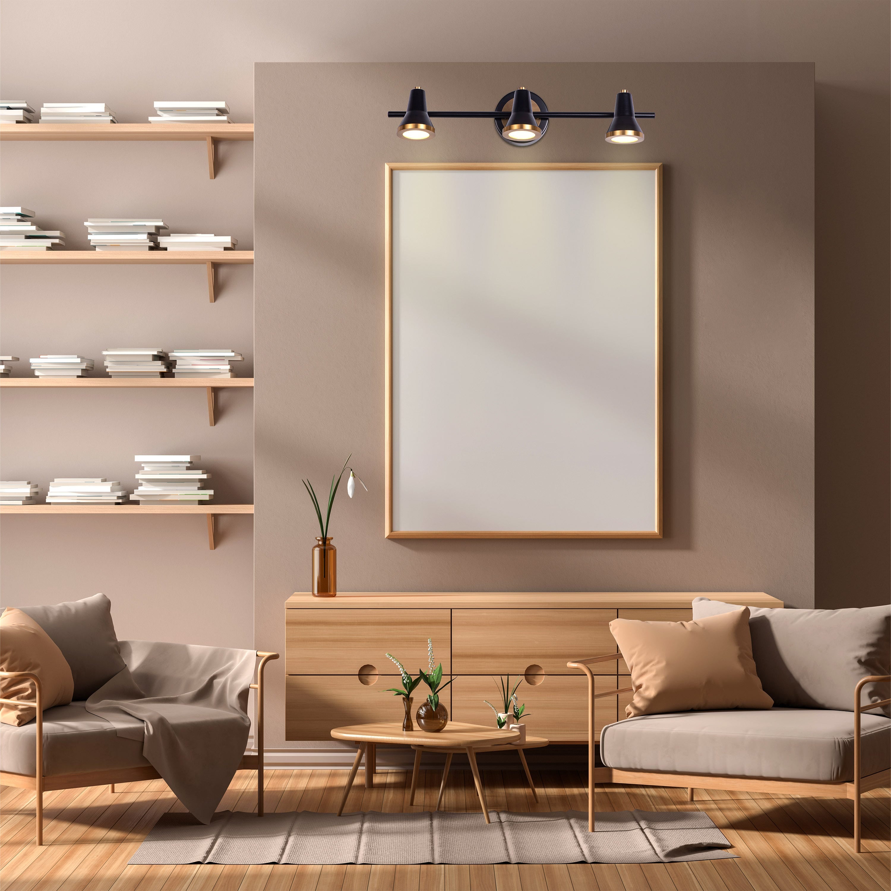 Beautiful Lives (Medium, Black, Built-In LED) Picture Light