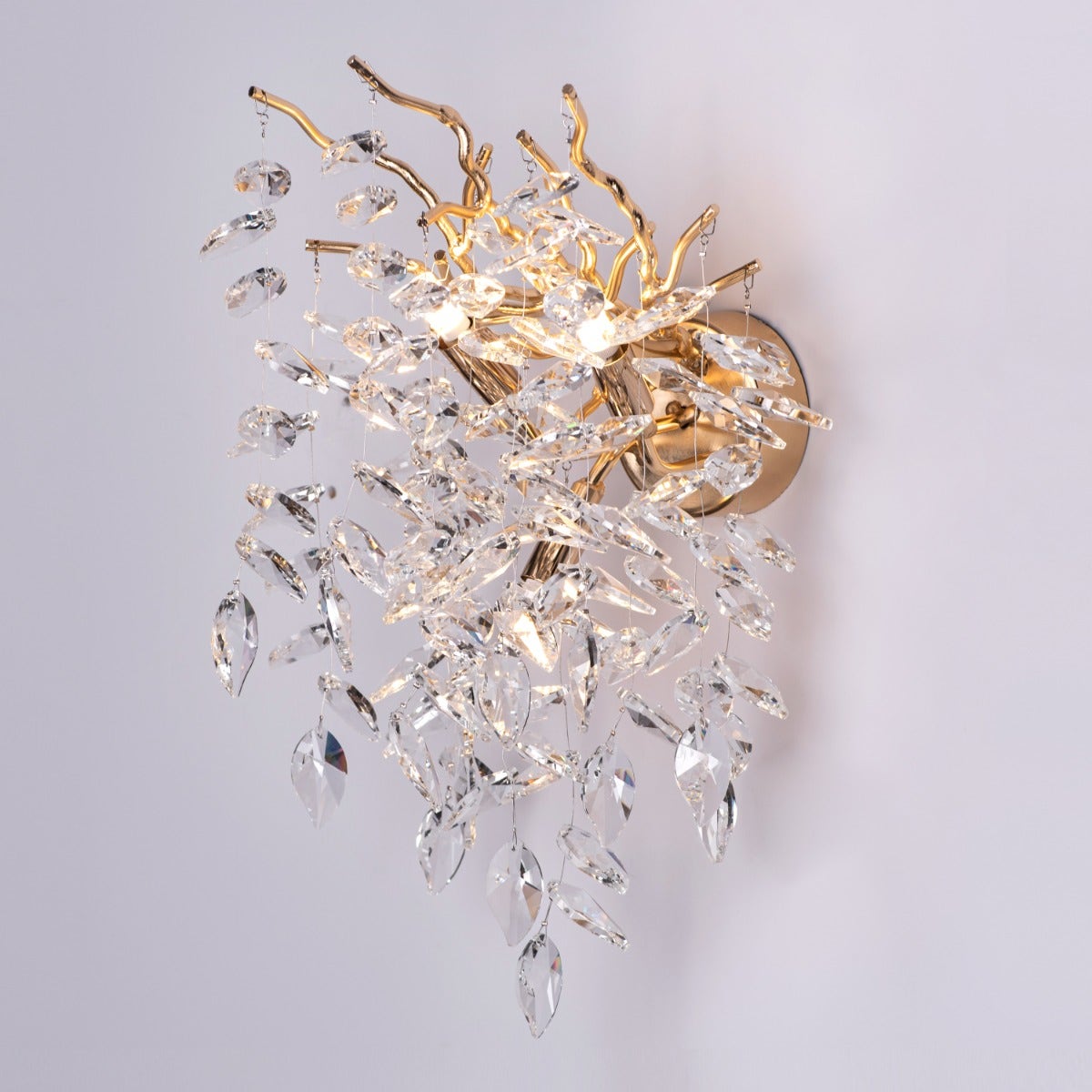 Moral Of The Story (Gold) Crystal Wall Light