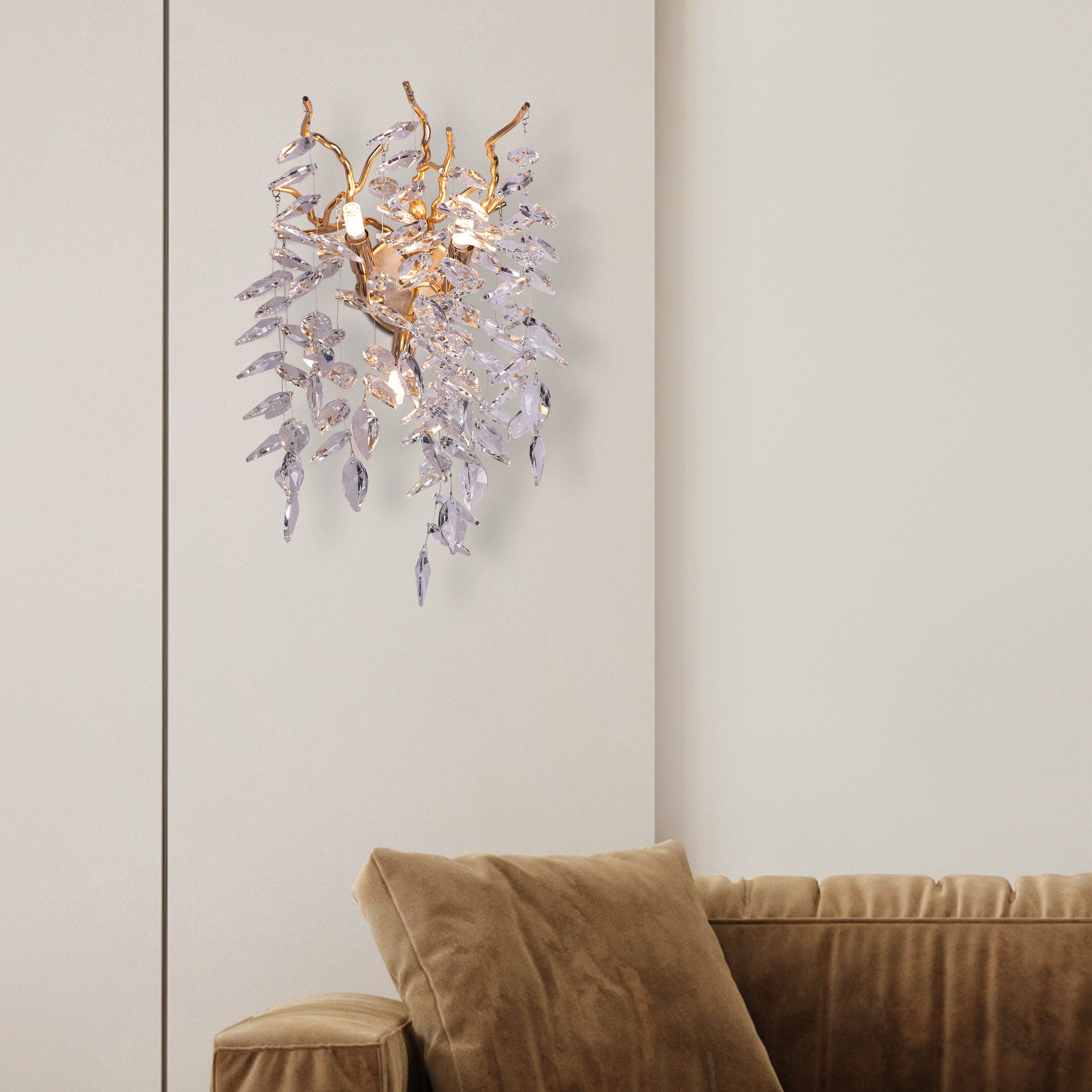 Moral Of The Story (Gold) Crystal Wall Light