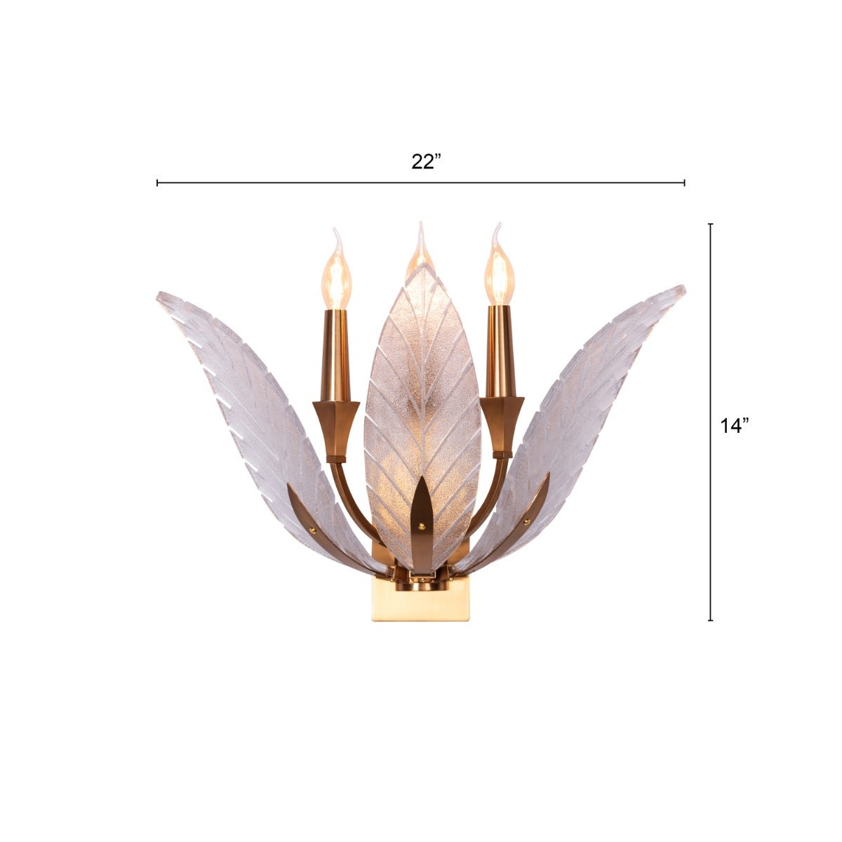 Trance (Medium, Gold) Glass Wall Light