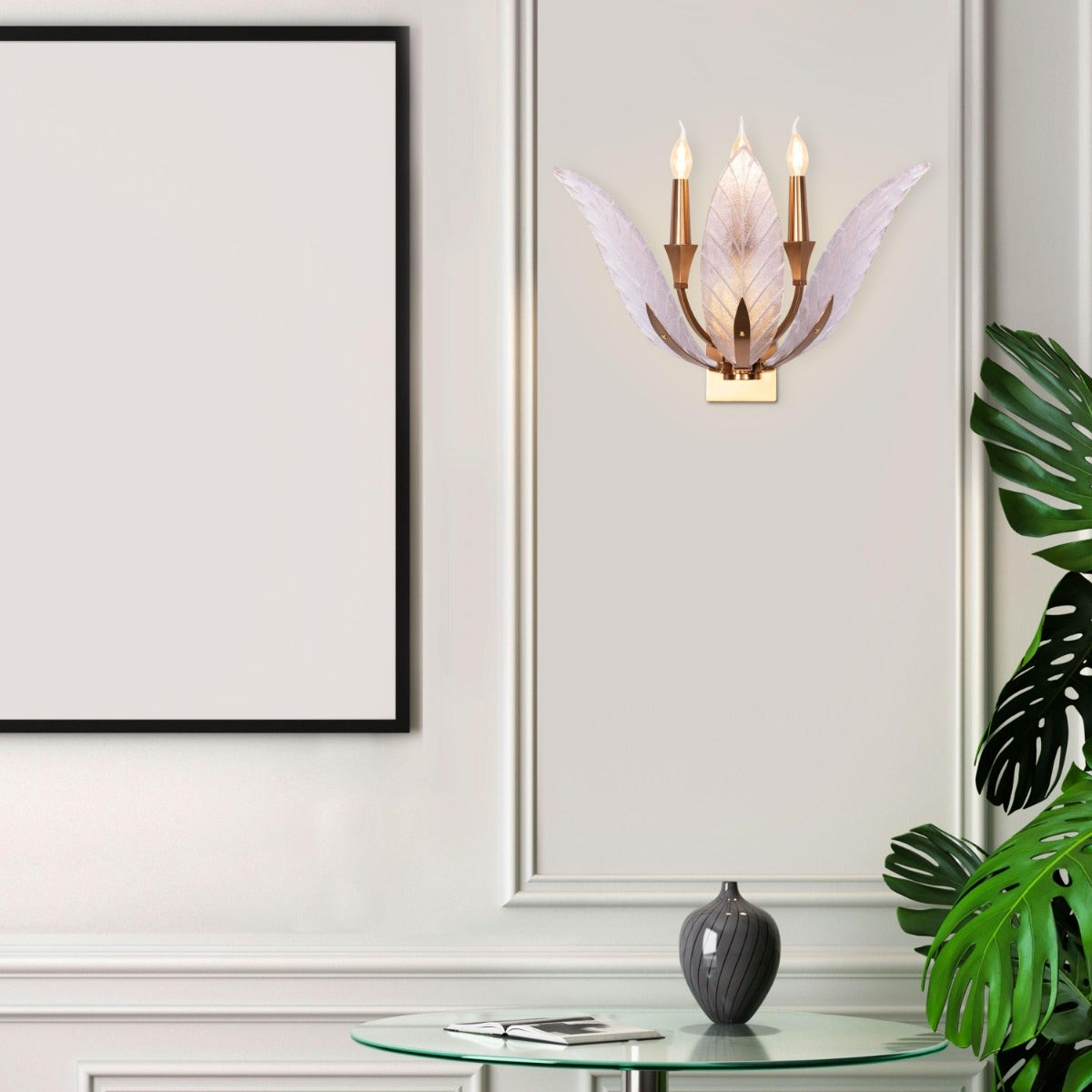 Trance (Medium, Gold) Glass Wall Light