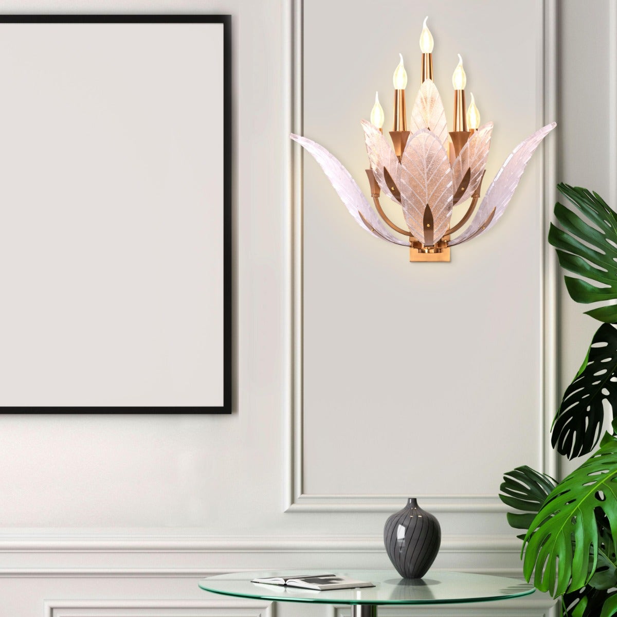 Trance (Large, Gold) Glass Wall Light
