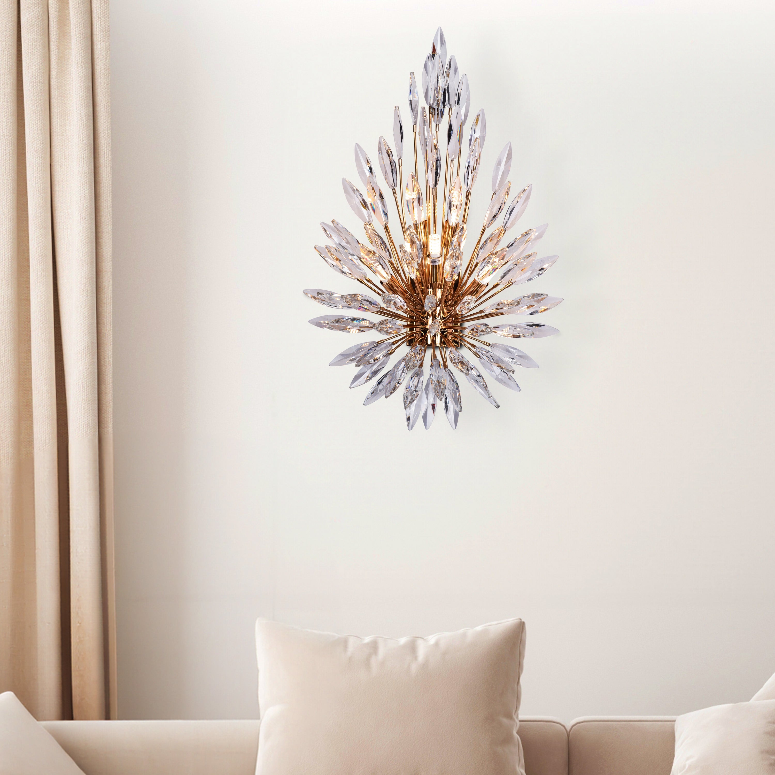 Jewel Of My Heart (Gold) Crystal Wall Light