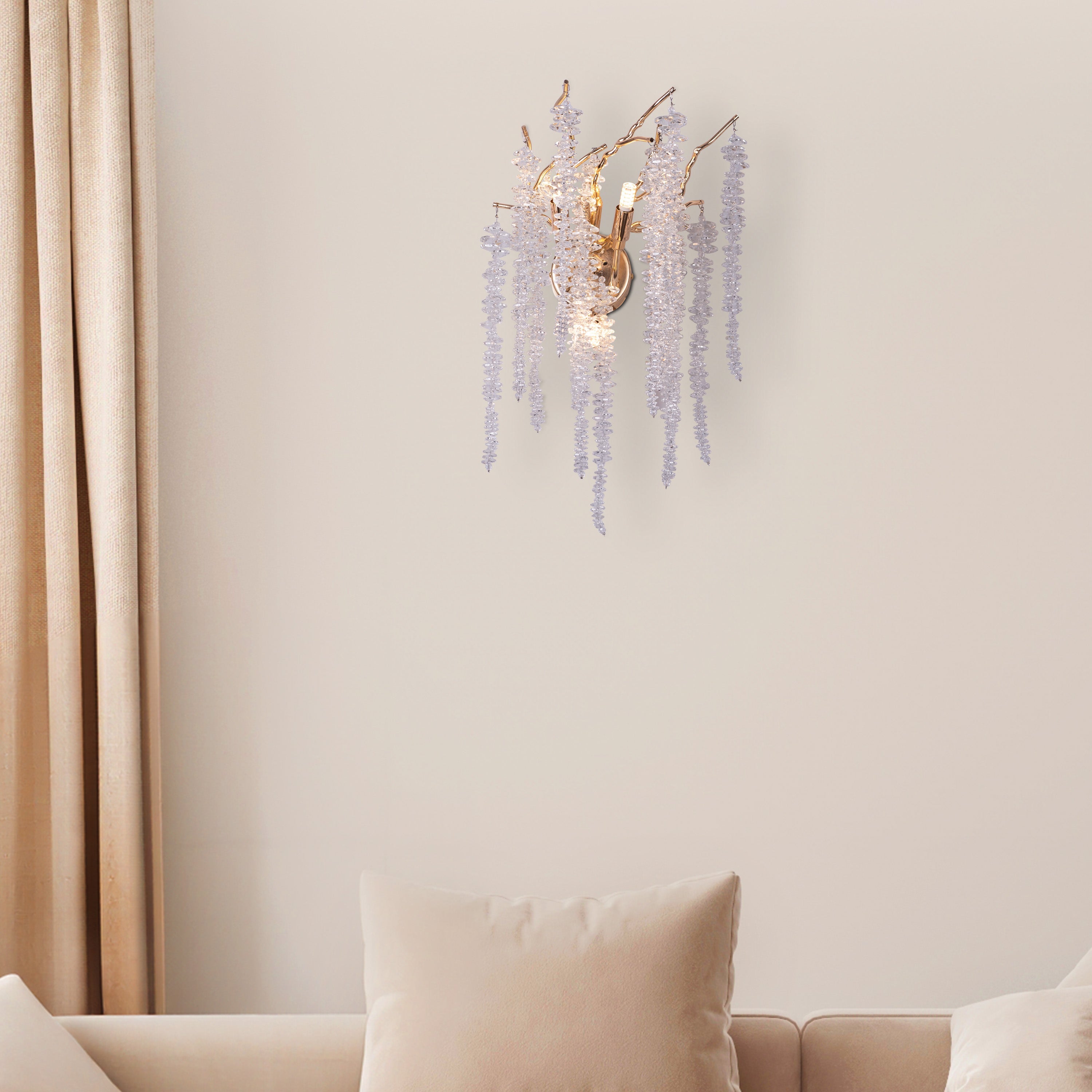 Up With The Fairies (Gold) Crystal Wall Light