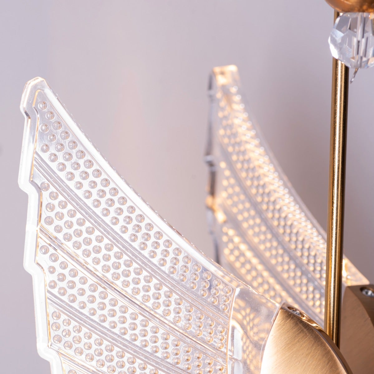 Two Birds One Throne (Gold, Dimmable LED with Remote Control) Wall Light